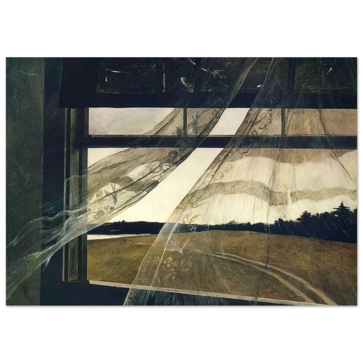 Andrew Wyeth - WIND FROM THE SEA 1947 Wall Art - 60x80 cm / 24x32 inches - Fine Art Poster-canvas - -