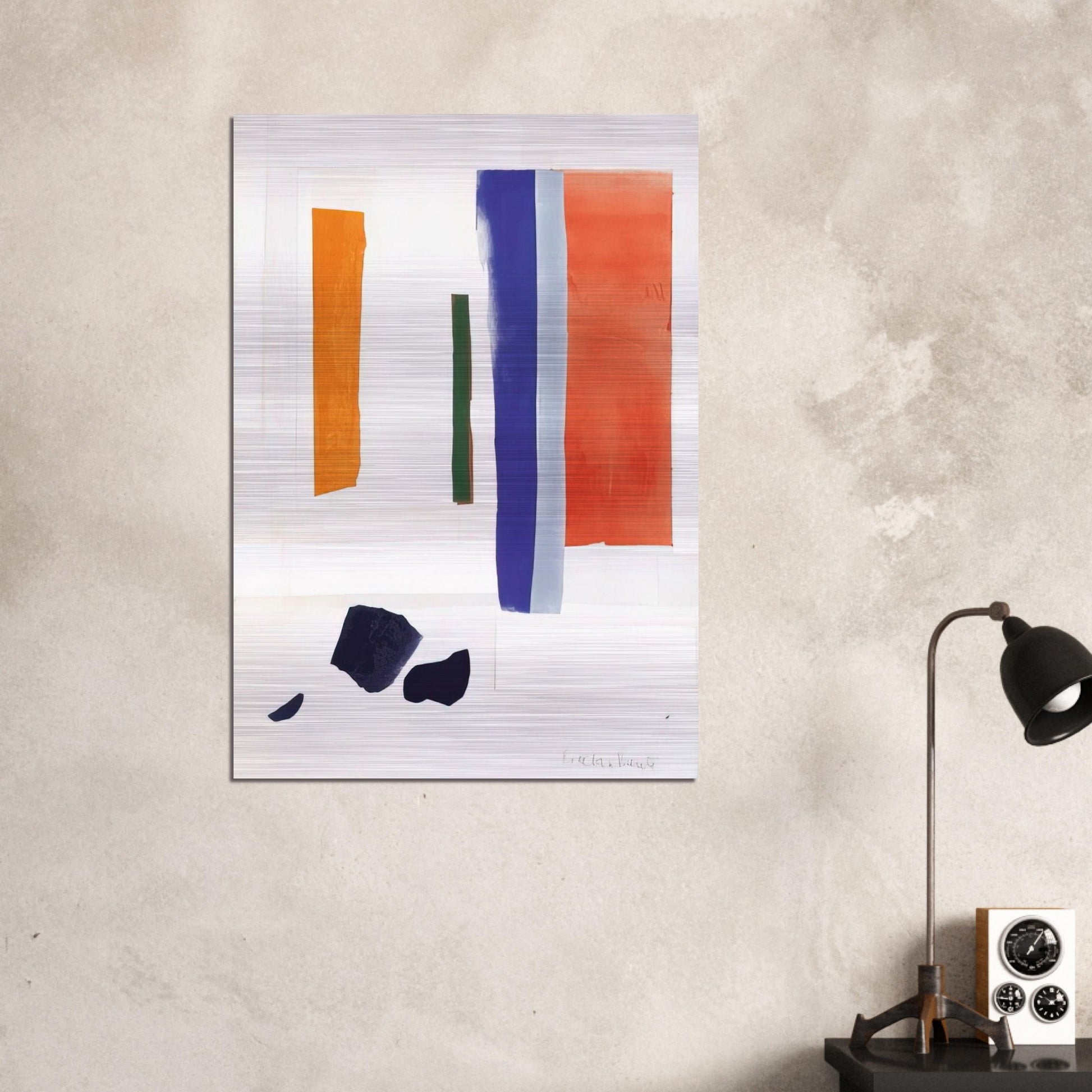 UNTITLED 1978 - Esteban Vicente Brushed Aluminum Print - 70x100 cm / 28x40 inches | Esteban Vicente Aluminum Print | Esteban Vicente Prints