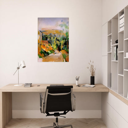The Bend in the road - Paul Cézanne Brushed Aluminum Print - 70x100 cm / 28x40 inches | Paul Cézanne Aluminum Print | Paul Cézanne Prints