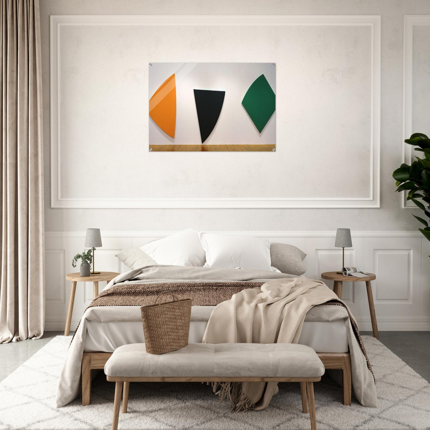 Three Panels. Orange, Dark Gray, Green - Ellsworth Kelly Acrylic Print - 70x100 cm / 28x40″ inches | Ellsworth Kelly Wall Art | Ellsworth Kelly Prints