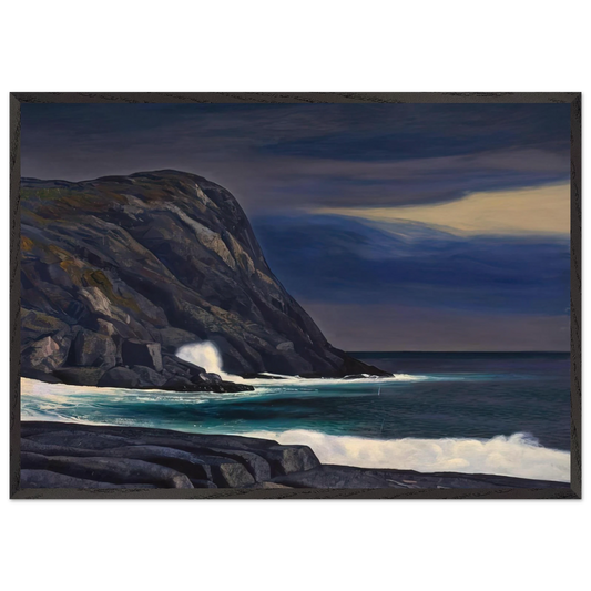 Brewing Storm Monhegan - Rockwell Kent 70x100 cm / 28x40 inches Framed Art Print – Black Wooden Frame