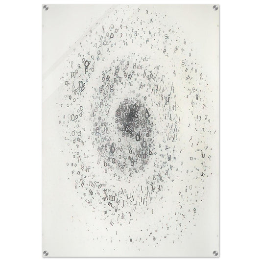 Untitled From the series Graphic Objects - 1972 - Mira Schendel Acrylic Print - 70x100 cm / 28x40″ inches | Mira Schendel Wall Art | Mira Schendel Prints