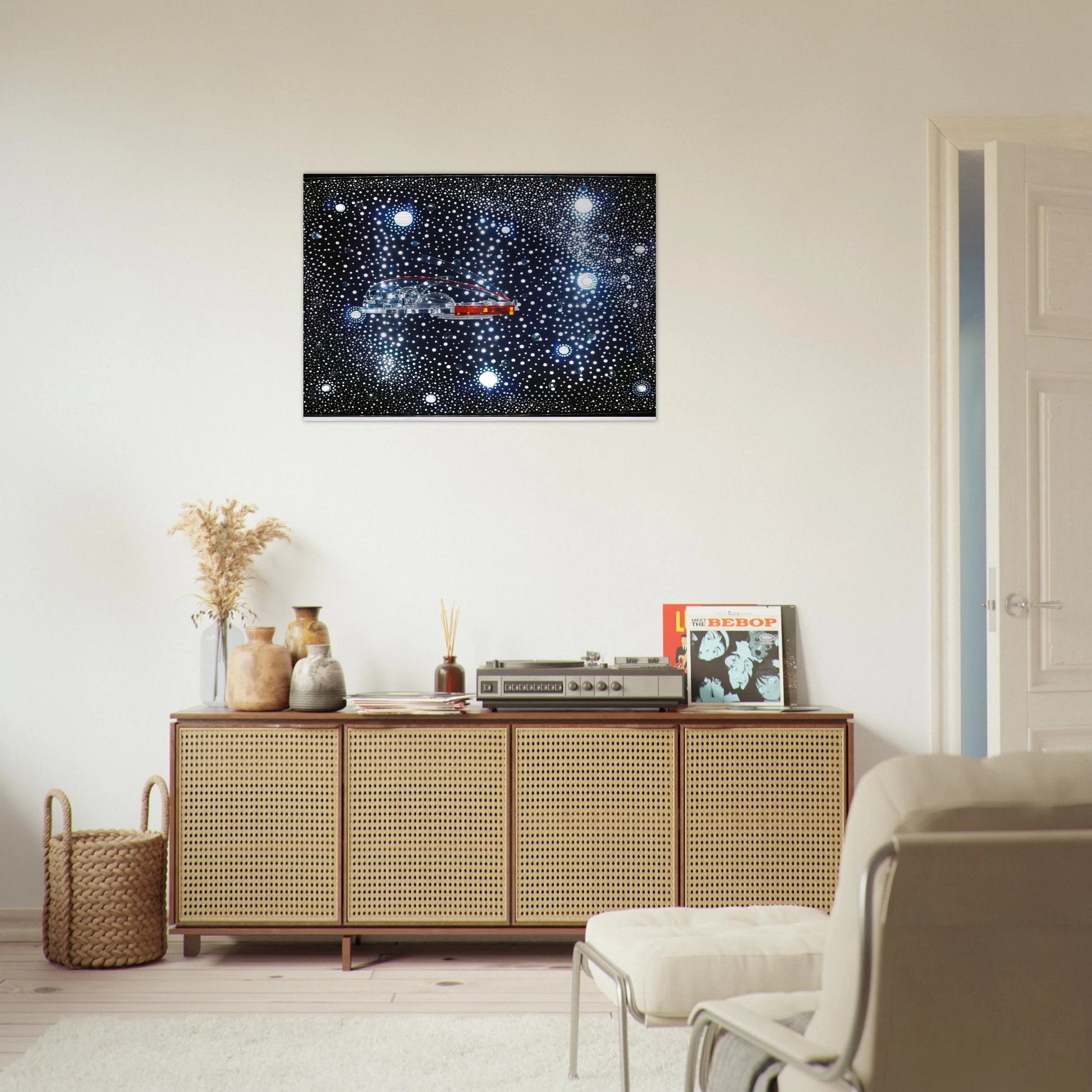 Constellation and Habitat of the Hydrospatial City, - 1973 - Gyula Kosice Brushed Aluminum Print - 70x100 cm / 28x40 inches | Gyula Kosice Aluminum Print | Gyula Kosice Prints