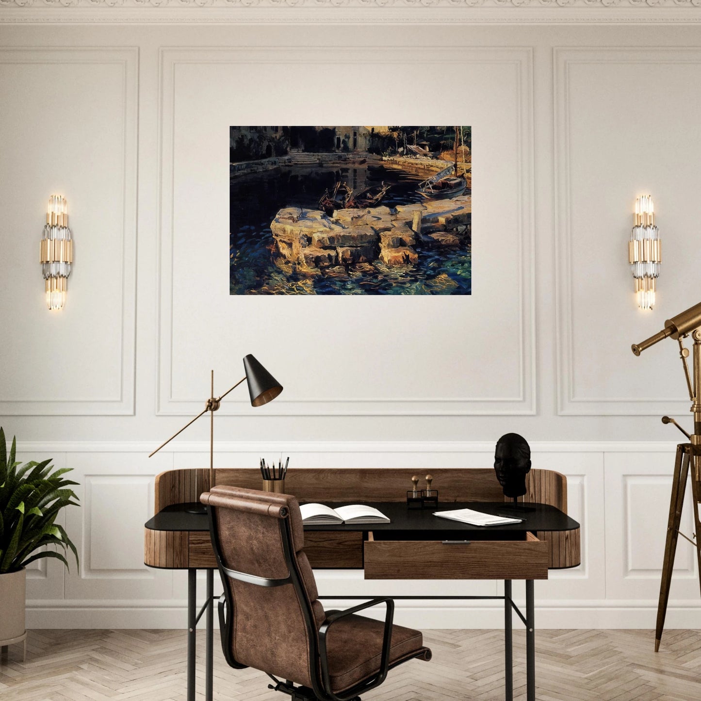 San Vigilio, Lake Garda - John Singer Sargent Brushed Aluminum Print - 70x100 cm / 28x40 inches | John Singer Sargent Aluminum Print | John Singer Sargent Prints