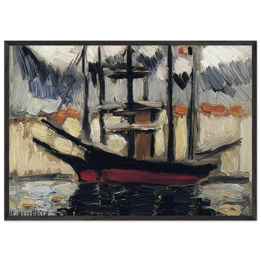 NOT IDENTIFIED 9 - Henri Matisse 70x100 cm / 28x40 inches Framed Art Print – Black Wooden Frame