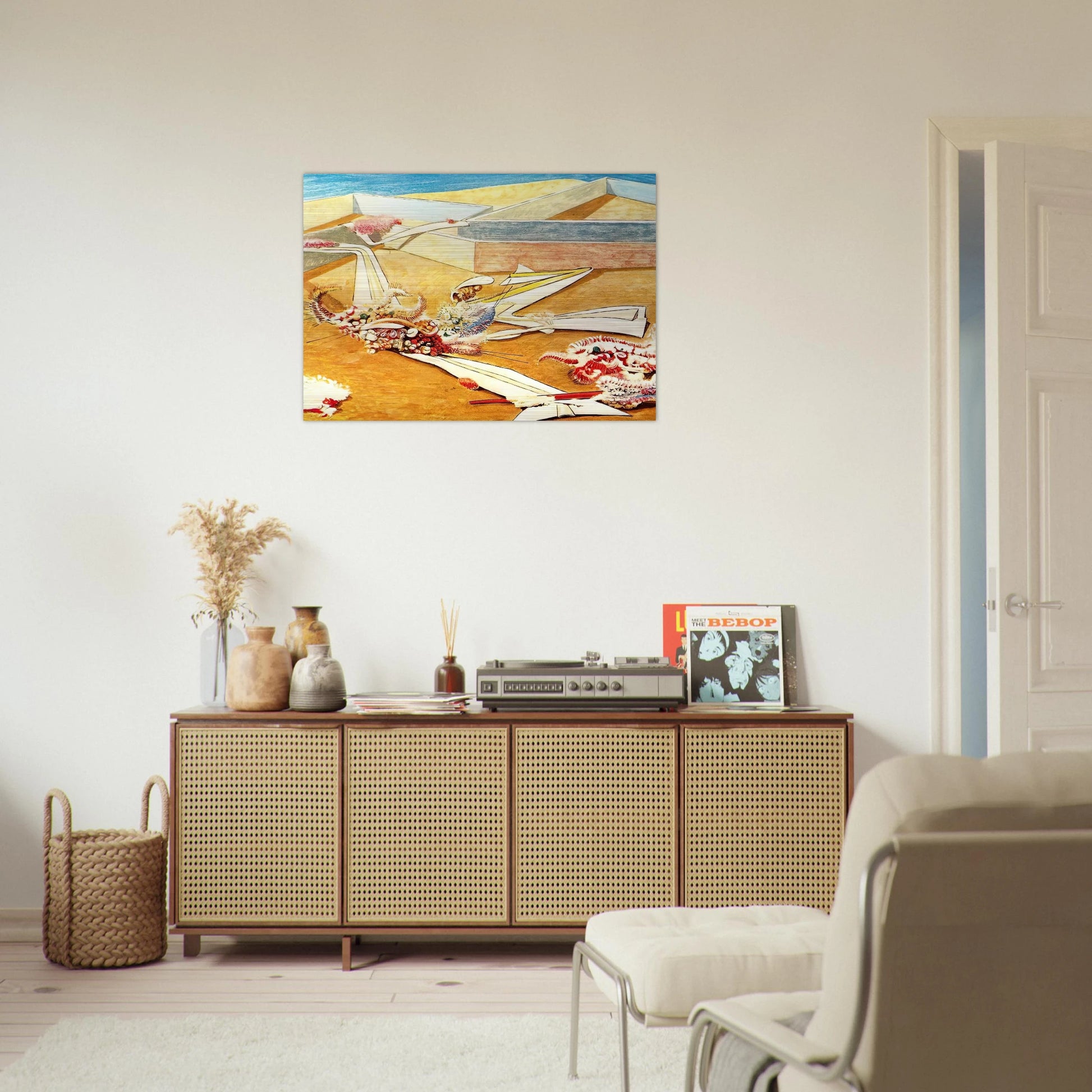 Flying Horse Garden - Max Ernst Brushed Aluminum Print - 70x100 cm / 28x40 inches | Max Ernst Aluminum Print | Max Ernst Prints