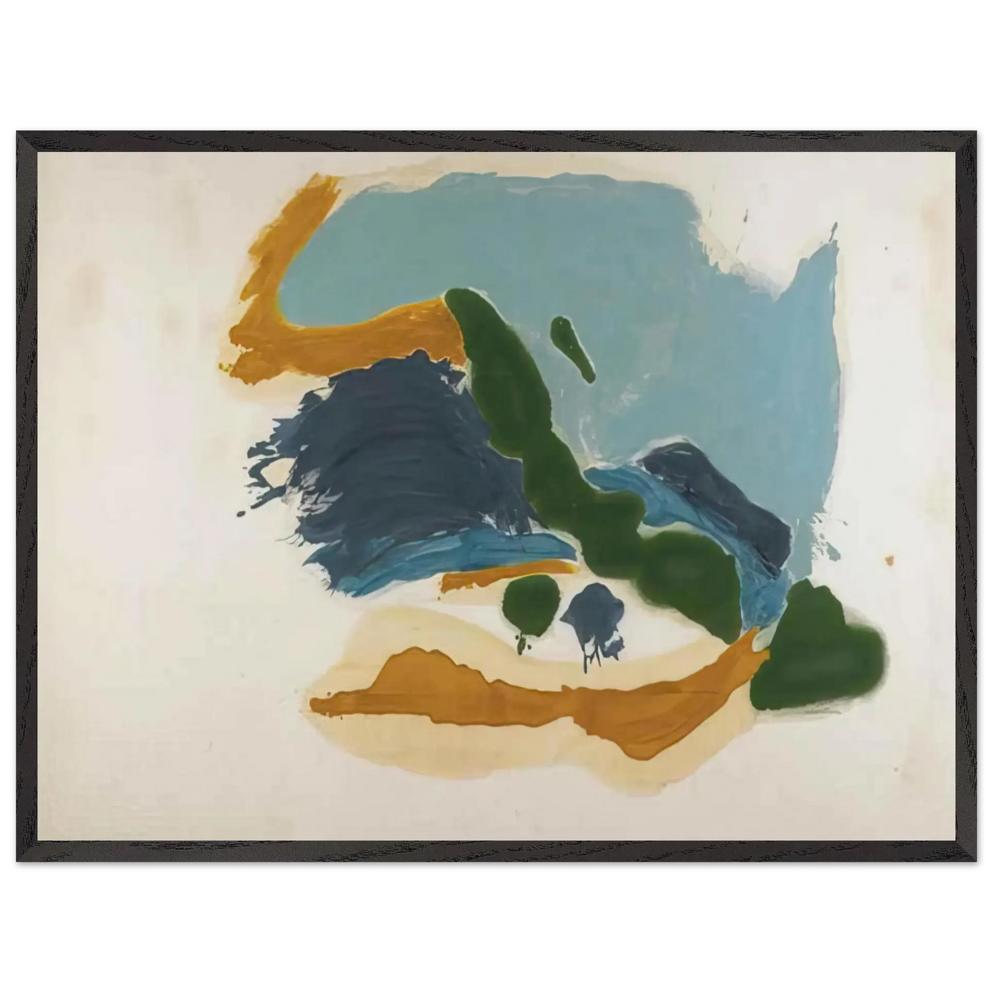 Helen Frankenthaler - Tuscany - 1963 Wall art - 30x45 cm / 12x18 Inches - Premium Wooden Framed Poster With Fine Art Paper - White frame