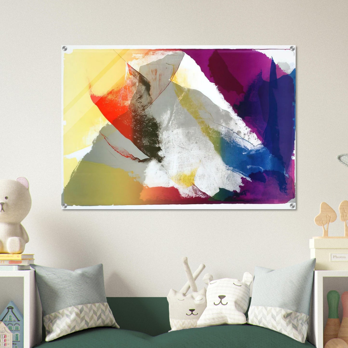 Abstract Composition - Paul Jenkins Acrylic Print - 70x100 cm / 28x40″ inches