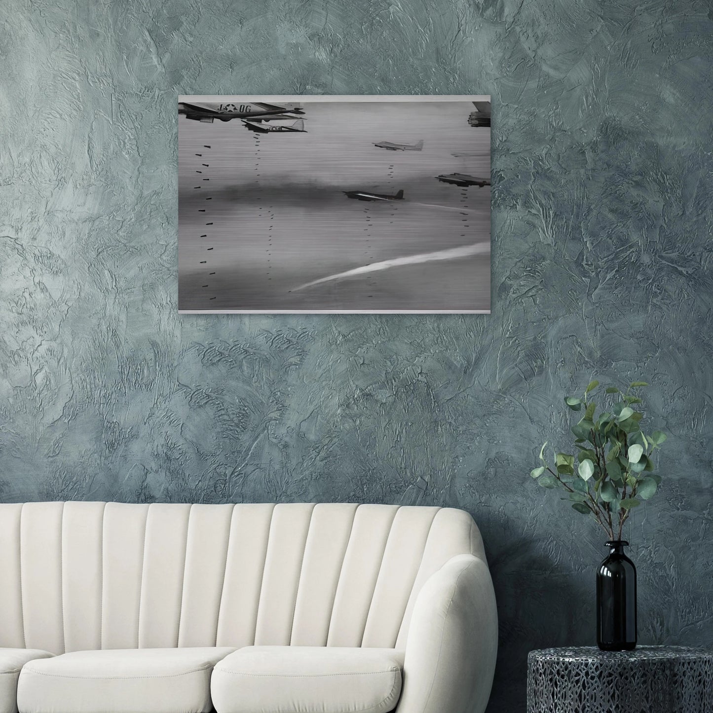 BOMBERS 1963 - Gerhard Richter Brushed Aluminum Print - 70x100 cm / 28x40 inches | Gerhard Richter Aluminum Print | Gerhard Richter Prints