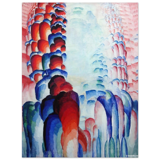 Frantisek Kupka - Hindu Motif, or Graduated Red  75x100 cm / 30x40inches Fine Art Poster