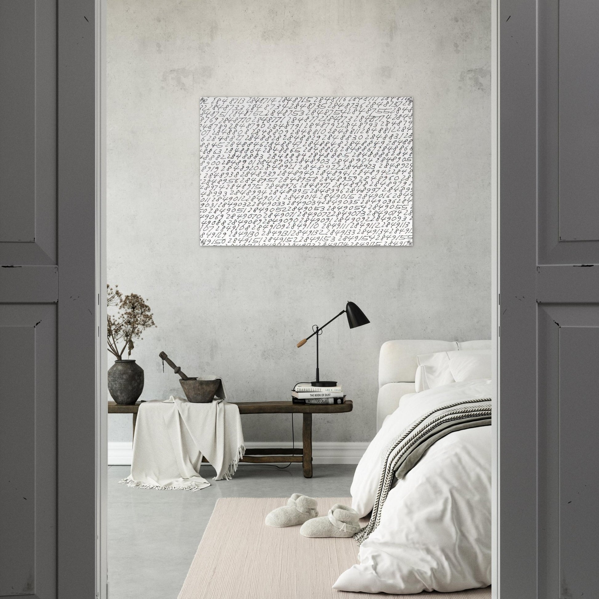 19651 - ∞, Detail - Conceptual Art - Roman Opalka Acrylic Print - 70x100 cm / 28x40″ inches