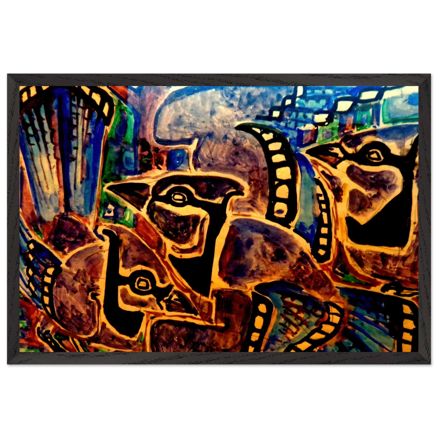 Walter Inglis Anderson - Walter Anderson Wall art - 28x43  cm / XL (11x17 inches) - Premium Wooden Framed Poster With Fine Art Paper-canvas - White frame