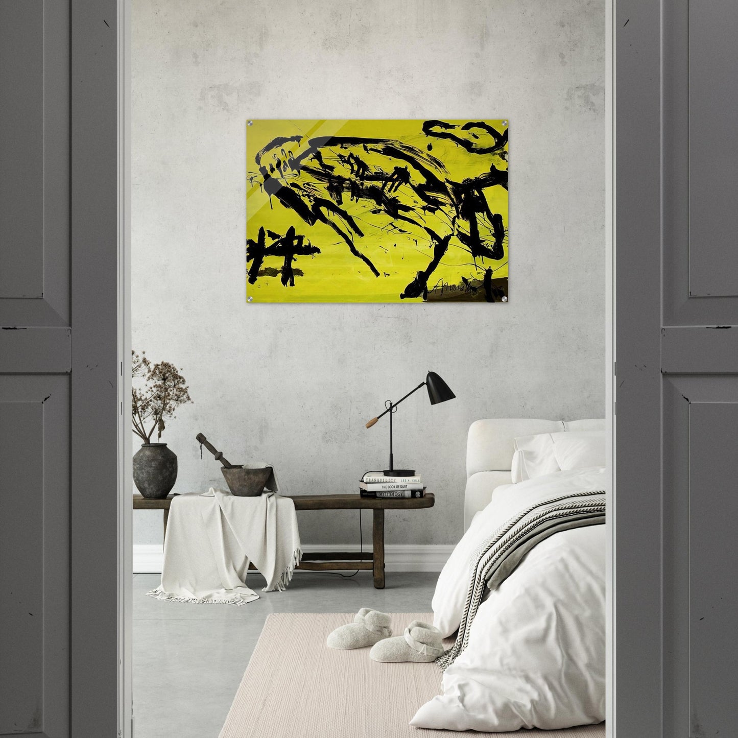 Hirschkuh - Tachisme - Emil Schumacher Acrylic Print - 70x100 cm / 28x40″ inches
