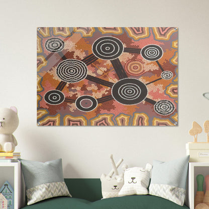 Untitled - 1996 - Clifford Possum Tjapaltjarri Acrylic Print - 70x100 cm / 28x40″ inches