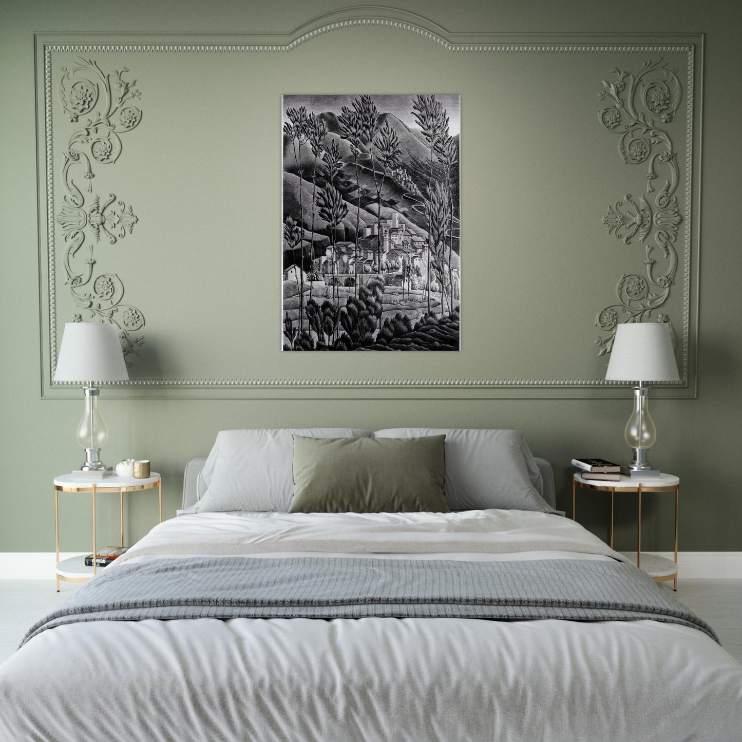 ALFEDENA ABRUZZI - MC Escher Brushed Aluminum Print - 70x100 cm / 28x40 inches | MC Escher Aluminum Print | MC Escher Prints