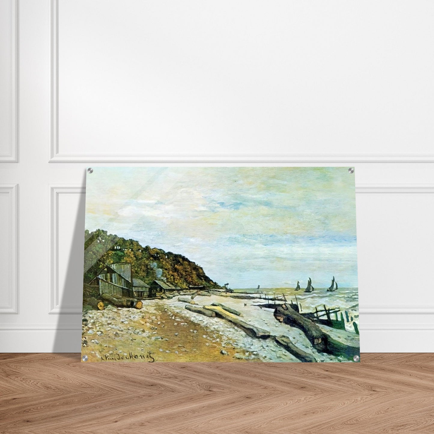 Boatyard near Honfleur - claude monet Acrylic Print - 70x100 cm / 28x40″ inches | claude monet Wall Art | claude monet Prints
