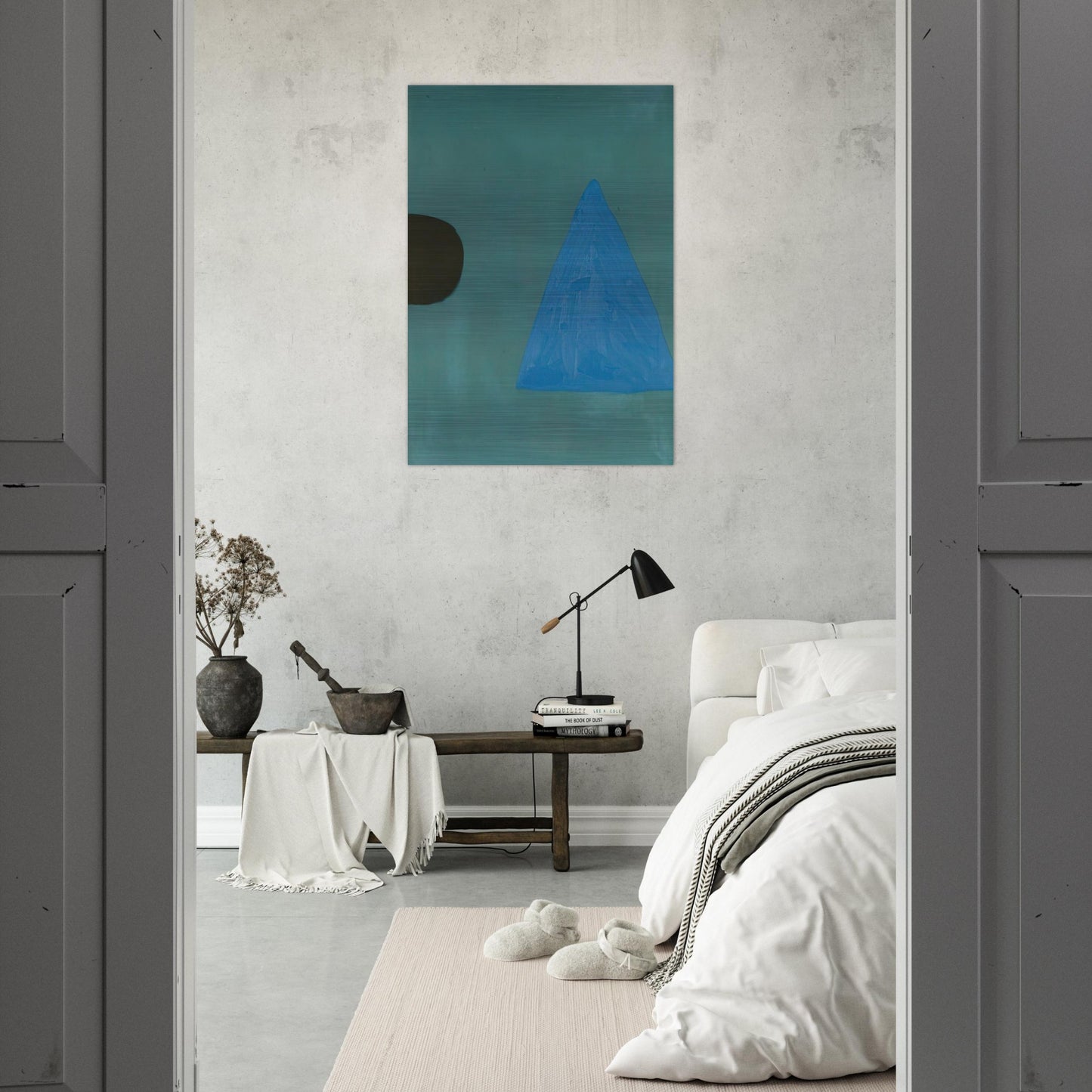 Blue on Blue - 1967 - William Scott Brushed Aluminum Print - 70x100 cm / 28x40 inches | William Scott Aluminum Print | William Scott Prints