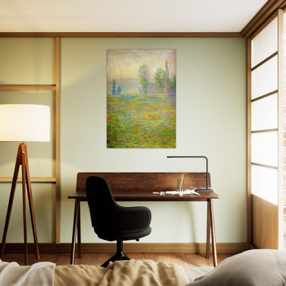 Meadows in Giverny - claude monet Brushed Aluminum Print - 70x100 cm / 28x40 inches | claude monet Aluminum Print | claude monet Prints