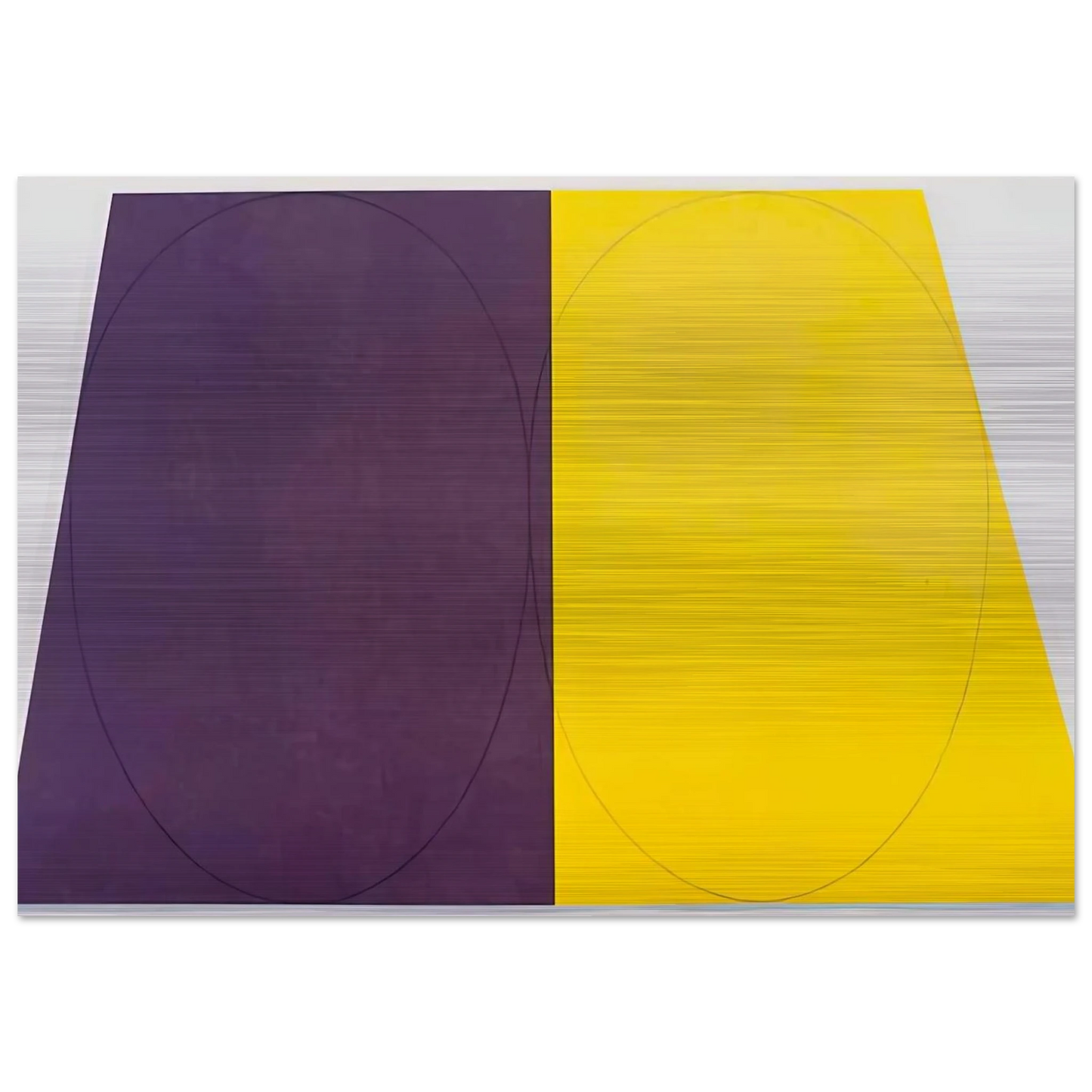 PLANE FIGURE SERIES D DOUBLE PANEL 1993 - Robert Mangold Brushed Aluminum Print - 70x100 cm / 28x40 inches | Robert Mangold Aluminum Print | Robert Mangold Prints