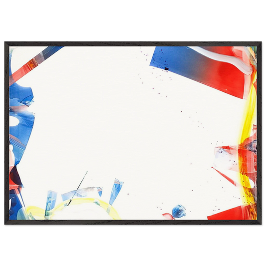 Untitled  SFM66-04  - Sam Francis 70x100 cm / 28x40 inches Framed Art Print – Black Wooden Frame
