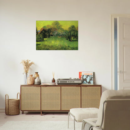 Public Park with Weeping Willow The Poet s Garden I - Vincent van Gogh Brushed Aluminum Print - 70x100 cm / 28x40 inches | Vincent van Gogh Aluminum Print | Vincent van Gogh Prints