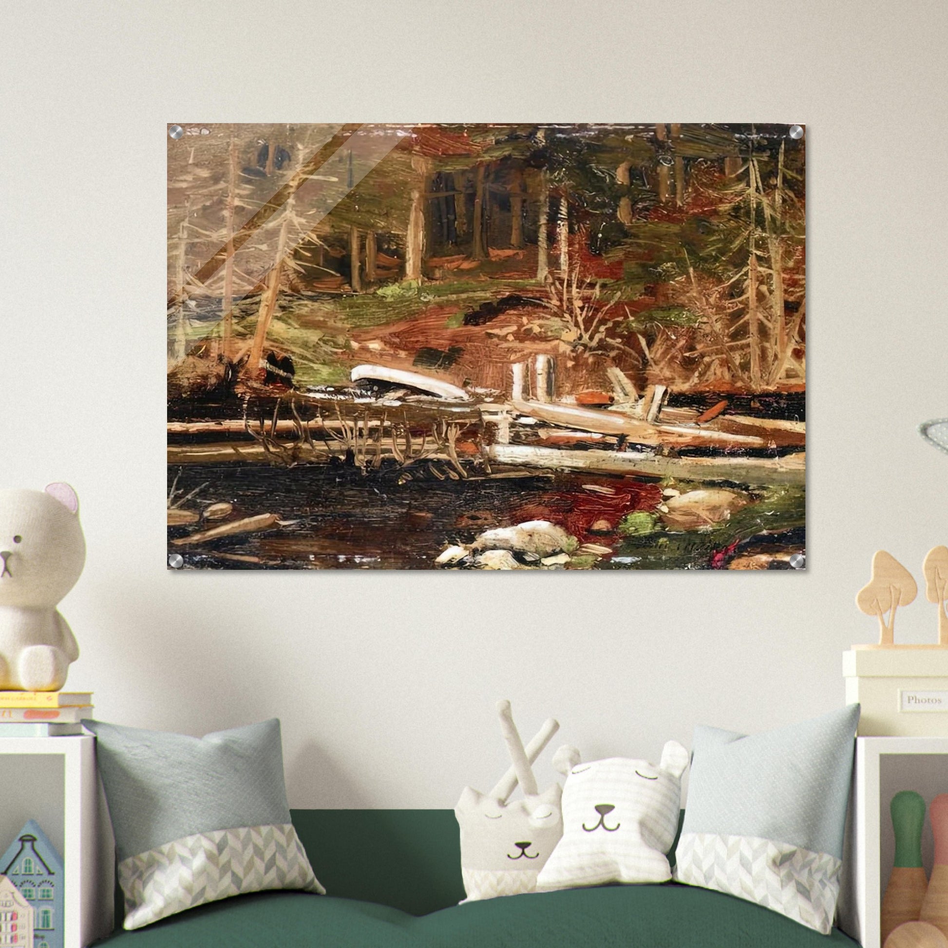 OLD LUMBER DAM ALGONQUIN PARK 1912 - Tom Thomson Acrylic Print - 70x100 cm / 28x40″ inches