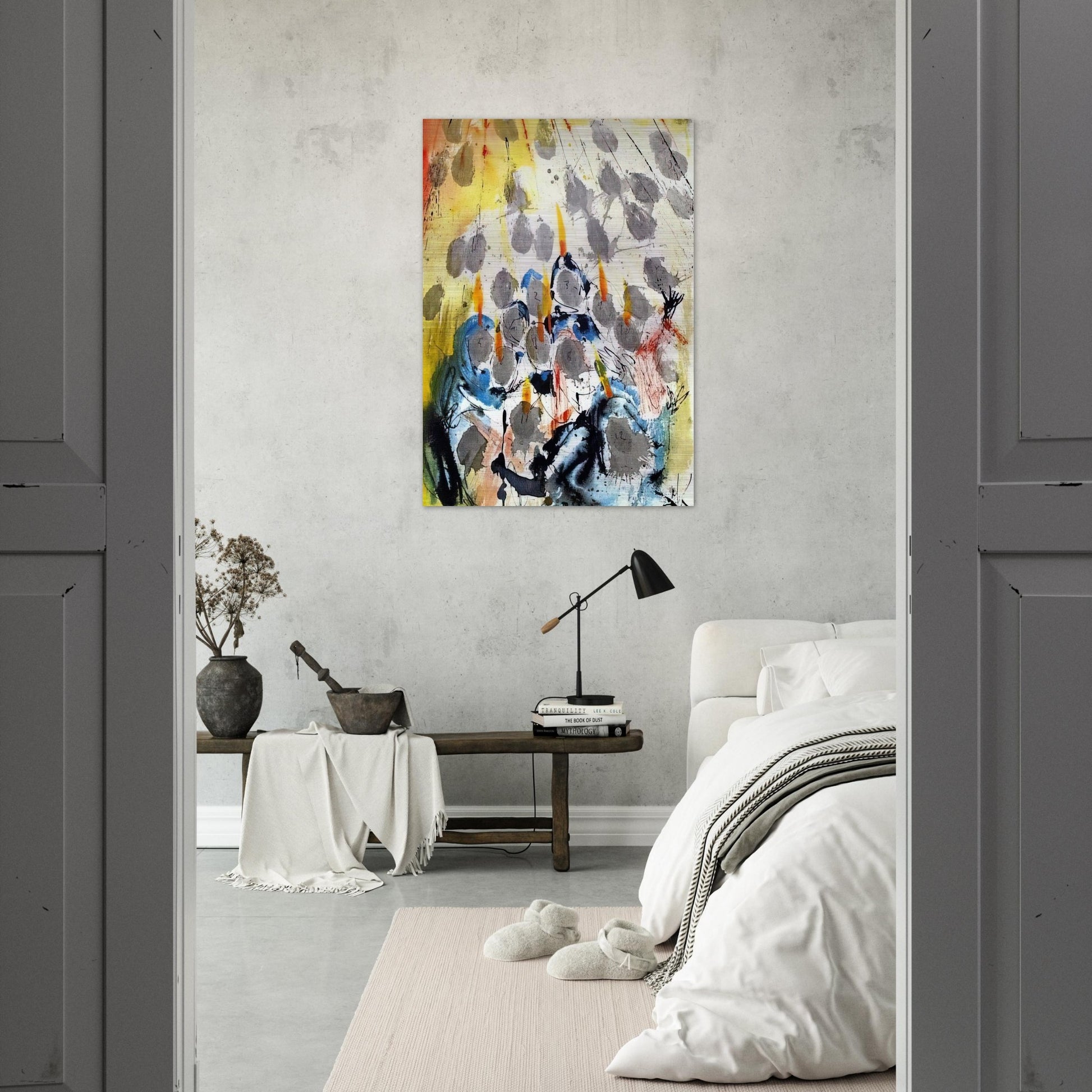 APPARUERUNT ILLIS DISPERTITAE LINGUAE ACTS 1 14 1967 - Salvador Dali Brushed Aluminum Print - 70x100 cm / 28x40 inches | Salvador Dali Aluminum Print | Salvador Dali Prints