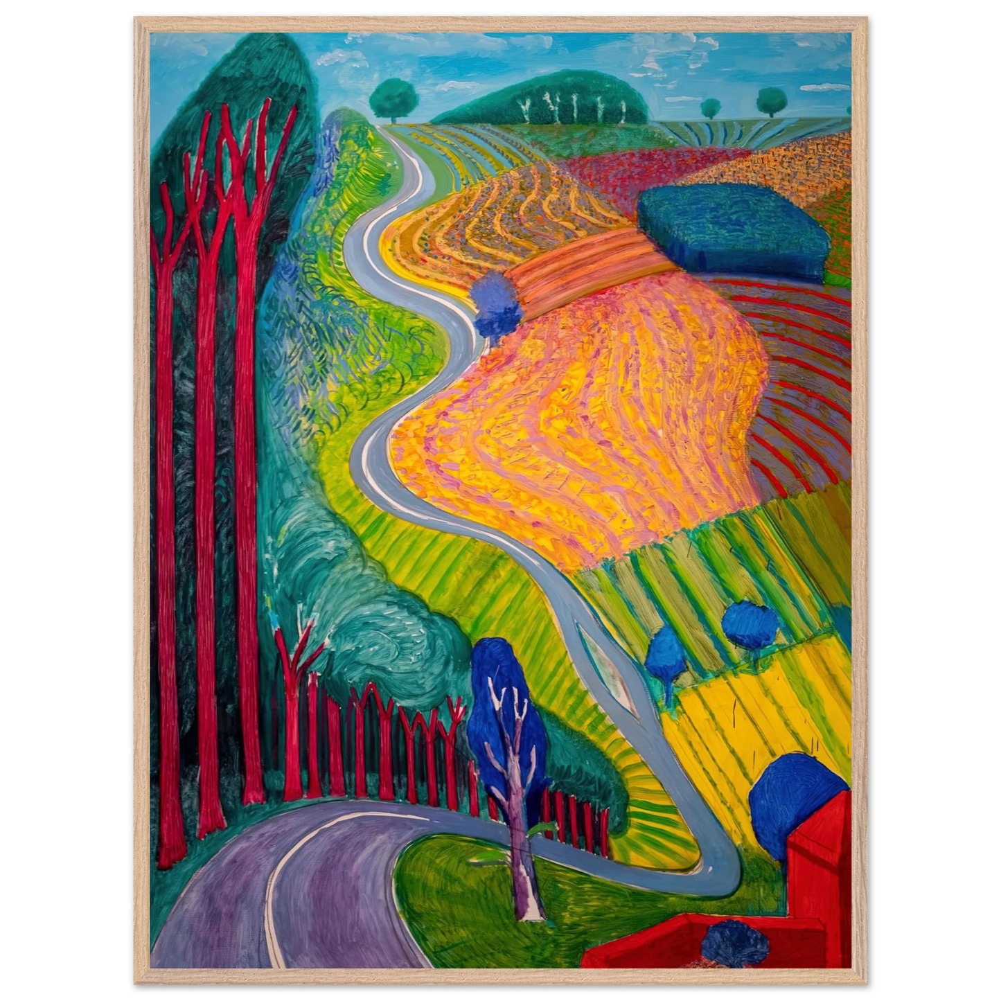 David Hockney - David Hockney Wall art - 28x43  cm / XL (11x17 inches) - Fine Art Poster-canvas - -