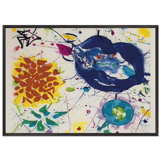 Senza Titolo III - Sam Francis 70x100 cm / 28x40 inches Framed Art Print – Black Wooden Frame