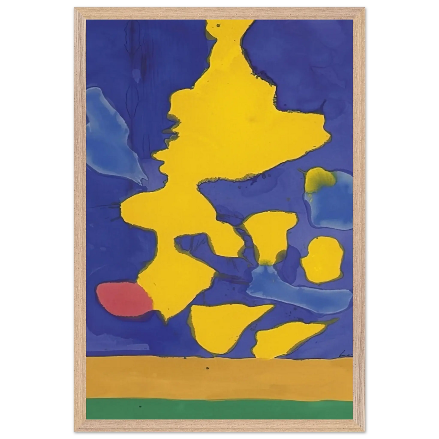 Helen Frankenthaler - Saturn Revisited - 1964 Wall art - A2 (42 x 59.4  cm) - Premium Wooden Framed Poster With Fine Art Paper - Black frame