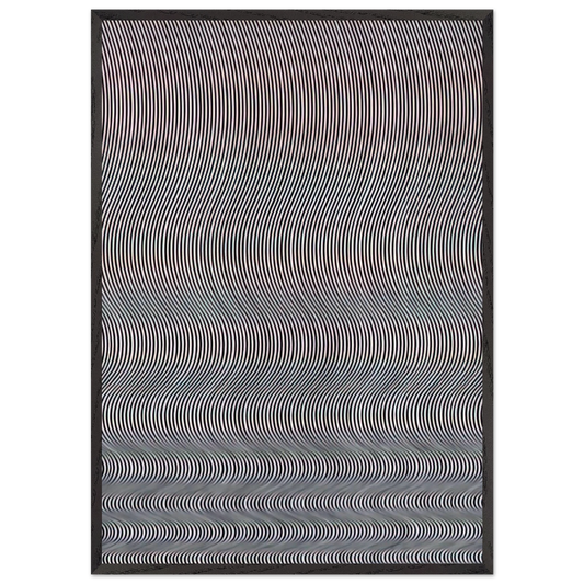FALL 1963 - Bridget Riley 70x100 cm / 28x40 inches Framed Art Print – Black Wooden Frame