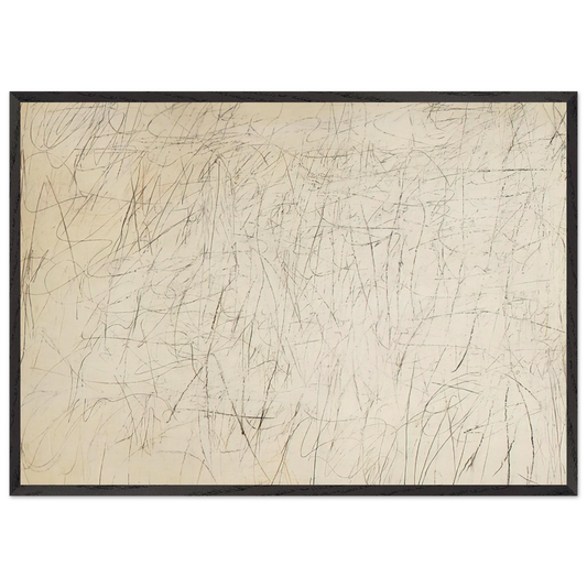 The Geeks - Cy Twombly 70x100 cm / 28x40 inches Framed Art Print – Black Wooden Frame