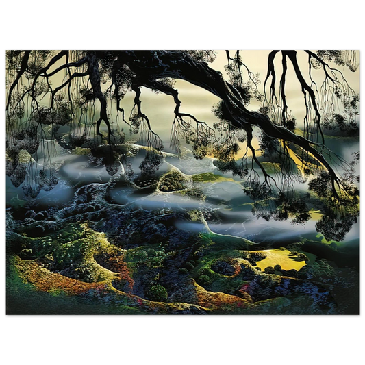 Eyvind Earle - Fog Passes By  75x100 cm / 30x40inches Fine Art Poster