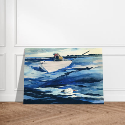 THE LOBSTERMAN - Andrew Wyeth Brushed Aluminum Print - 70x100 cm / 28x40 inches | Andrew Wyeth Aluminum Print | Andrew Wyeth Prints