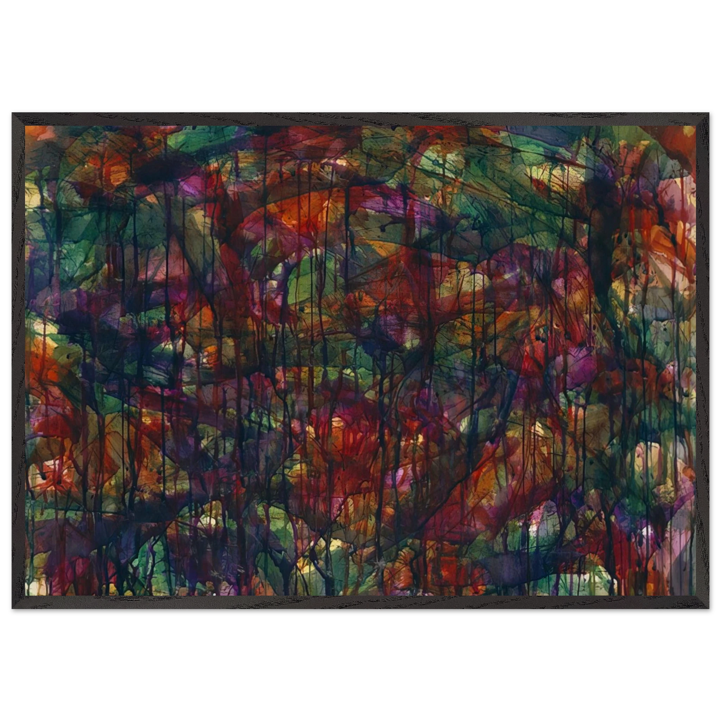 Untitled - 1957 N2 - Norman Bluhm 70x100 cm / 28x40 inches Framed Art Print – Black Wooden Frame