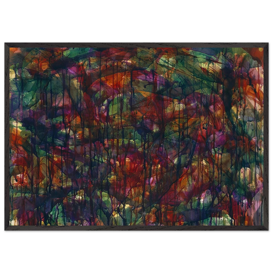 Untitled - 1957 N2 - Norman Bluhm 70x100 cm / 28x40 inches Framed Art Print – Black Wooden Frame