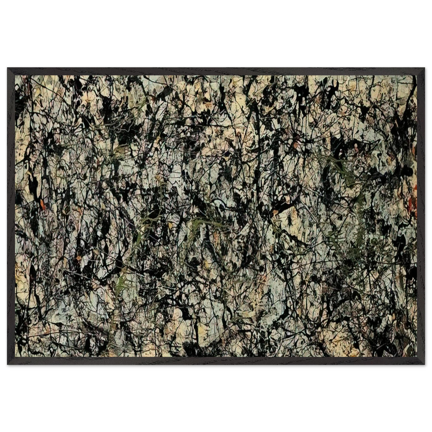 LUCIFER 1947 - Jackson Pollock 70x100 cm / 28x40 inches Framed Art Print – Black Wooden Frame