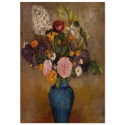 VASE OF FLOWERS 10 - Odilon Redon Brushed Aluminum Print - 70x100 cm / 28x40 inches | Odilon Redon Aluminum Print | Odilon Redon Prints