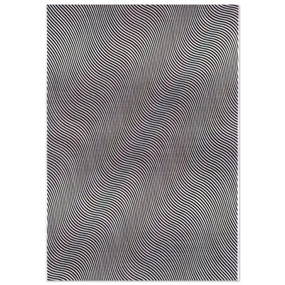 UNTITLED DIAGONAL CURVE 1966 - Bridget Riley Brushed Aluminum Print - 70x100 cm / 28x40 inches | Bridget Riley Aluminum Print | Bridget Riley Prints
