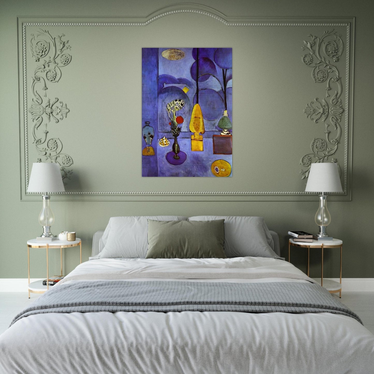 THE BLUE WINDOW 1911 - Henri Matisse Brushed Aluminum Print - 70x100 cm / 28x40 inches | Henri Matisse Aluminum Print | Henri Matisse Prints