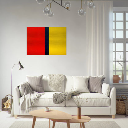 Who's Afraid of Red, Yellow, and Blue IV - Barnett Newman Brushed Aluminum Print - 70x100 cm / 28x40 inches | Barnett Newman Aluminum Print | Barnett Newman Prints