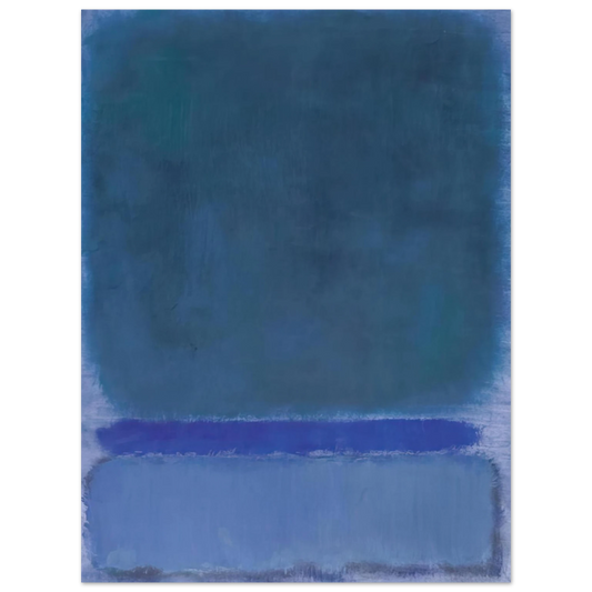 Mark Rothko - Untitled Green on Blue - 1968 Wall Art - 21x29.7 cm / 8x12" - Fine Art Poster - -