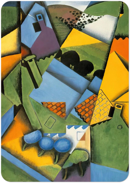 LANDSCAPE WITH HOUSE AT CERET 1913 By Juan Gris Pack of 10 Post Cards | Juan Gris Post Cards | A6 (10.5 x 14.8 cm) - 4.1 x 5.8 inches