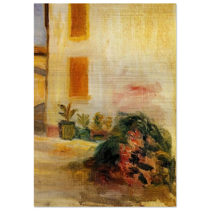 Farm Courtyard - Pierre-Auguste Renoir Brushed Aluminum Print - 70x100 cm / 28x40 inches | Pierre-Auguste Renoir Aluminum Print | Pierre-Auguste Renoir Prints
