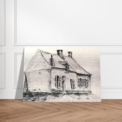 A house Magros - Vincent van Gogh Brushed Aluminum Print - 70x100 cm / 28x40 inches | Vincent van Gogh Aluminum Print | Vincent van Gogh Prints