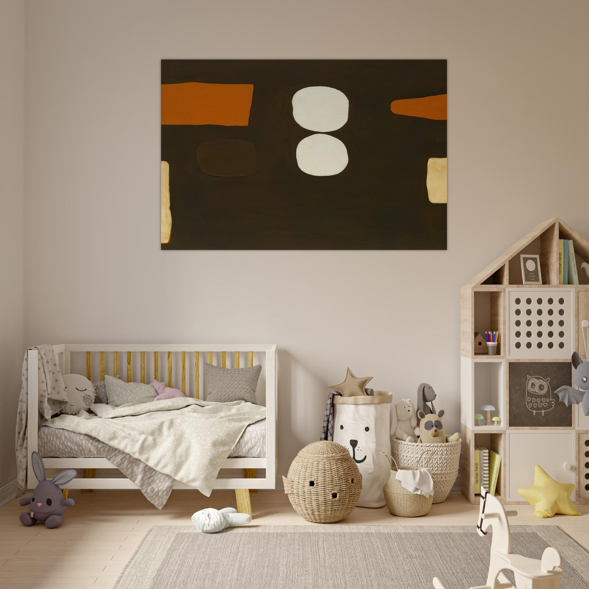 Dark Brown, Orange and White - 1963 - William Scott Art Prints - 100x150 cm / 40x60″ inches | William Scott Poster | William Scott Prints