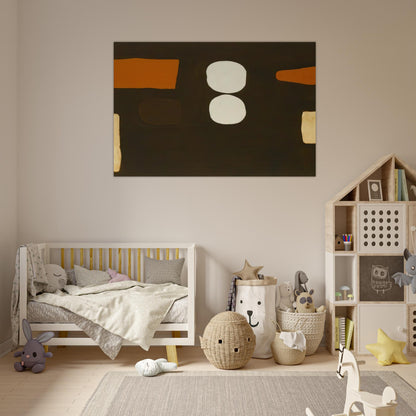 Dark Brown, Orange and White - 1963 - William Scott Art Prints - 100x150 cm / 40x60″ inches | William Scott Poster | William Scott Prints
