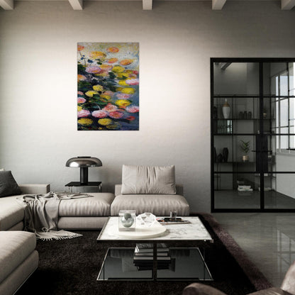 Dahlias 2 - claude monet Brushed Aluminum Print - 70x100 cm / 28x40 inches | claude monet Aluminum Print | claude monet Prints