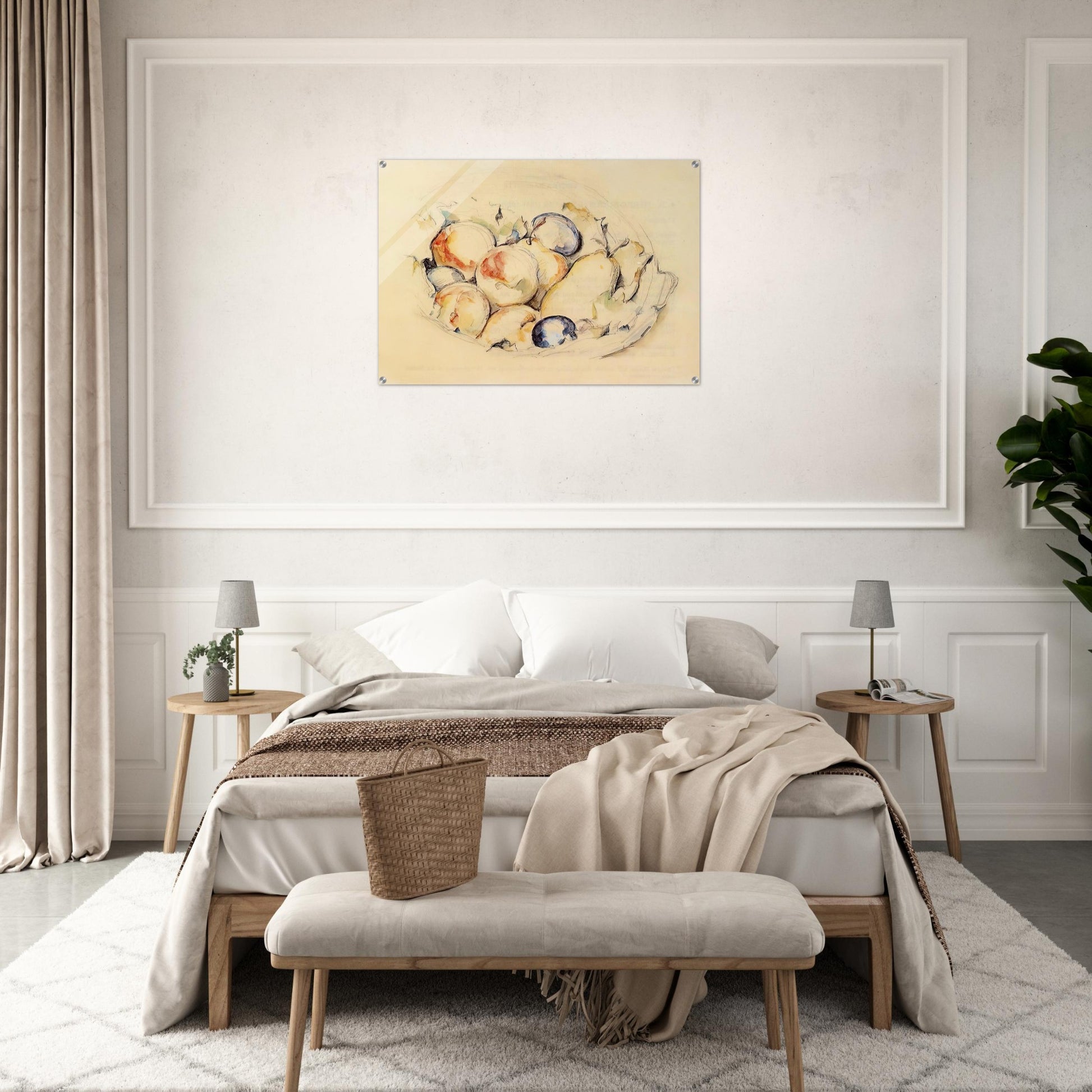 Fruits - Paul Cézanne Acrylic Print - 70x100 cm / 28x40″ inches | Paul Cézanne Wall Art | Paul Cézanne Prints