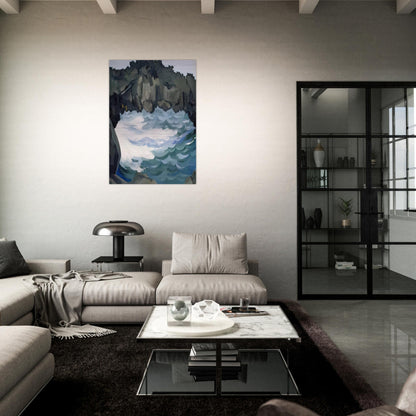 Black Lava Bridge, Hana Coast-No. I - Georgia O'Keeffe Brushed Aluminum Print - 70x100 cm / 28x40 inches | Georgia O'Keeffe Aluminum Print | Georgia O'Keeffe Prints